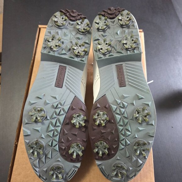 Thestron White Golf Sneakers -Spike Spikeless, Waterproof, Faux Leather Size 12 - Picture 12 of 14